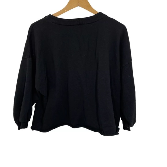 Rebecca Minkoff lace up crop sweatshirt size S - Picture 3 of 3